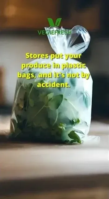 Produce sealed in a plastic bag